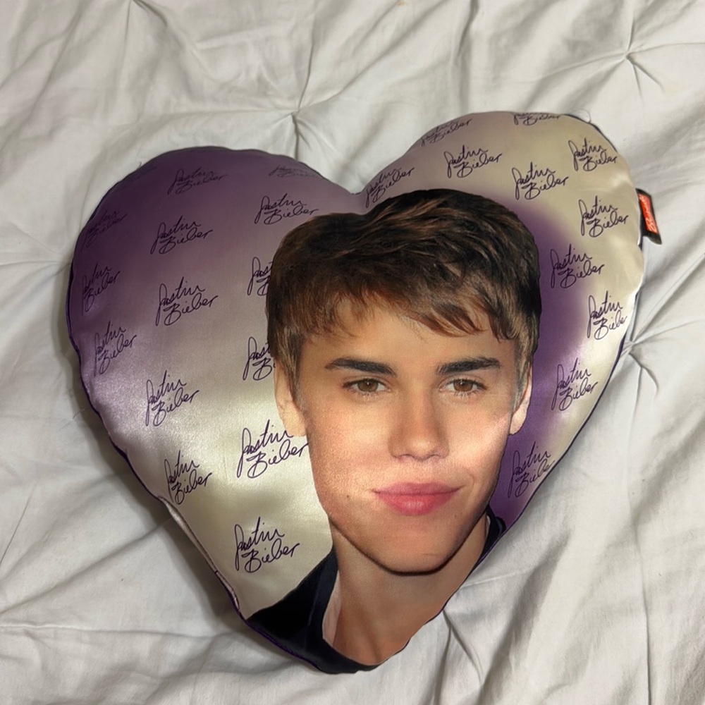 Justin Bieber Heart Pillow